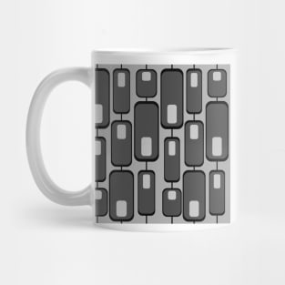 monochromatic mid century geometric design Mug